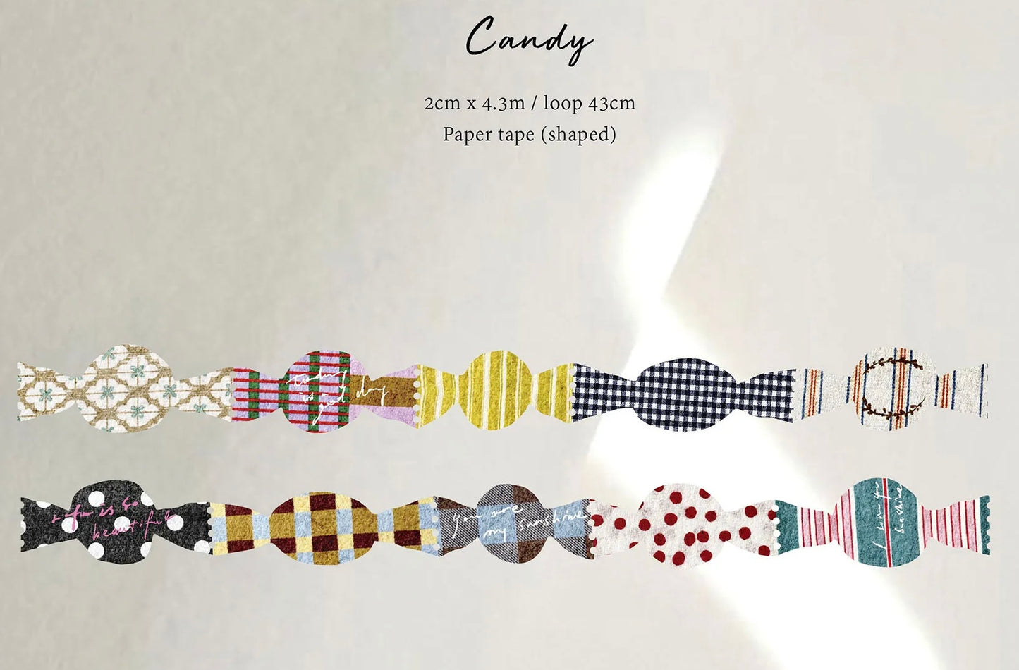NEW! Pion - Candy | Shaped | 2cm Paper Tape | Release Paper | 4.3M