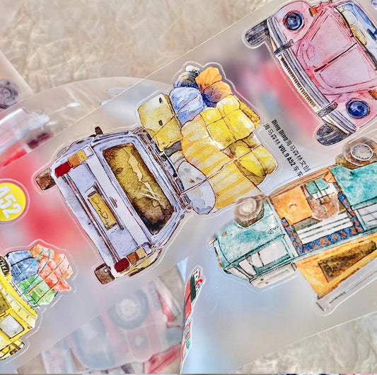 NEW! DingDing - A52 Cars | Kiss-cut | 5cm PET Tape | Release Paper | 5M