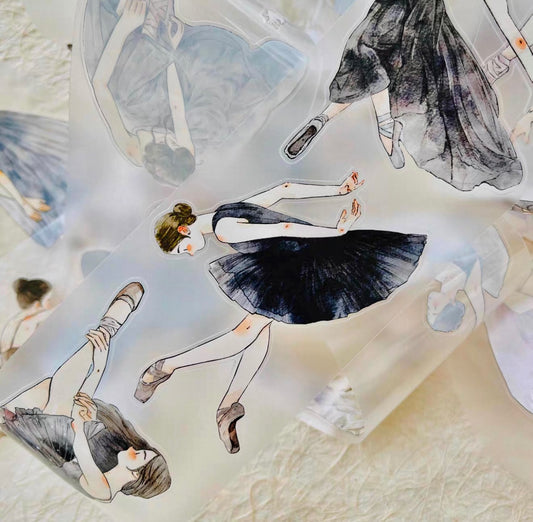 DingDing - No.41 The Dancer | Kiss-cut | 6.5cm Matte PET Tape | Release Paper | 10M