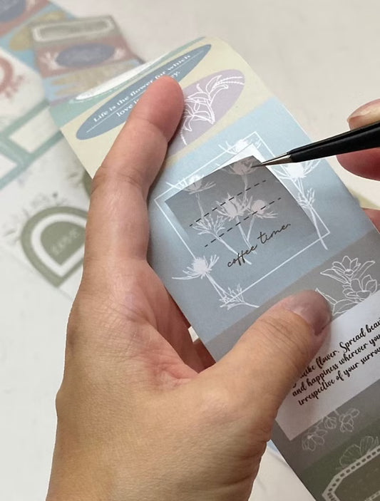 Hairmo - Color Block Garden | 6cm Die Cut Paper Tape | Release Paper