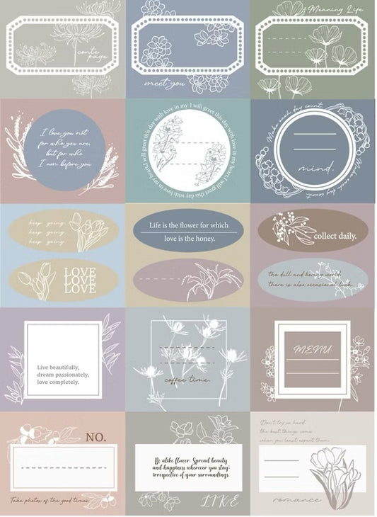 Hairmo - Color Block Garden | 6cm Die Cut Paper Tape | Release Paper