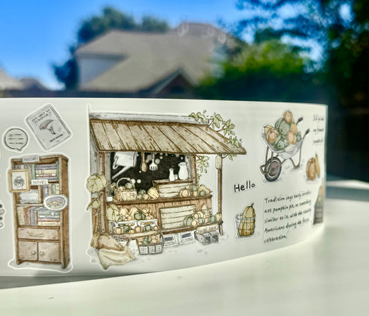 NEW! XBJia Studio - Shop Street | Kiss-cut | 7.5cm Tape | Release Paper | 6M