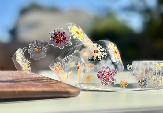NEW! XBJia Studio - Small Flowers | Kiss-cut | 3cm PET Tape | Release Paper | 3M