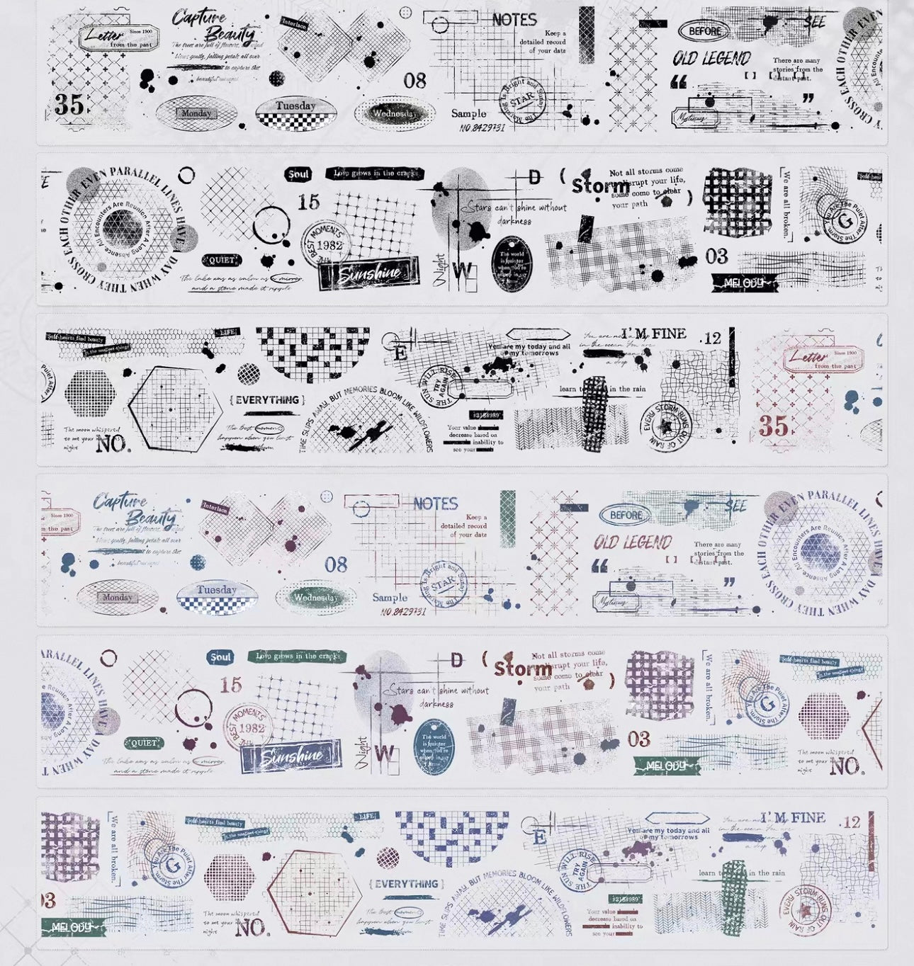 NEW! XBJia Studio - Story of Time | 6cm Tape | Release Paper | 6M