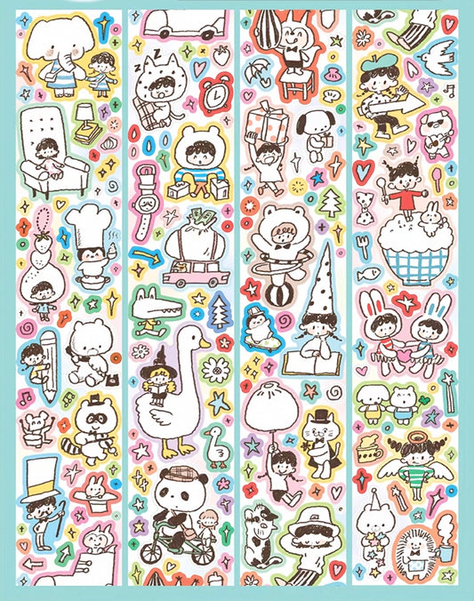 NEW! Molinta - Relax Life | Kiss-cut | 5cm Writing Paper Tape |  Release Paper | 5M