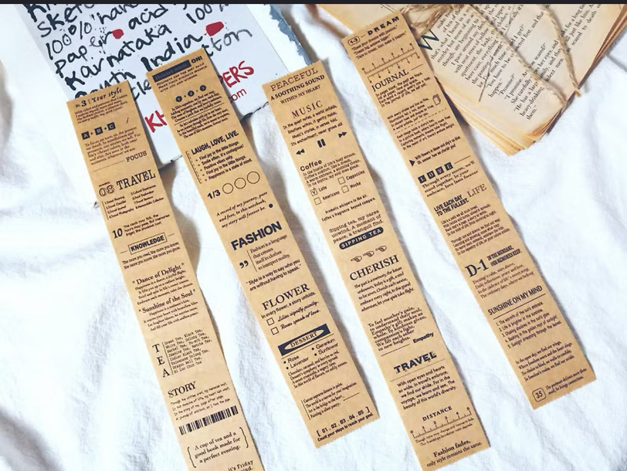 Sonia - Sentence | 4cm Die Cut Paper Tape | Release Paper
