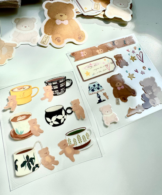 NEW! Xiao Xiao Studio - 3D Transfer Sticker | 2 Sheets | Rub On Sticker