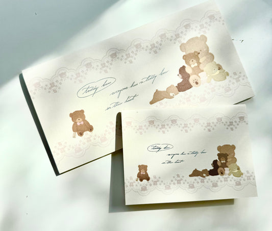 NEW! Xiao Xiao Studio - Lace Bear | Silver Foil | Colorful Insert | 48p TN Refill | Journaling Accessories