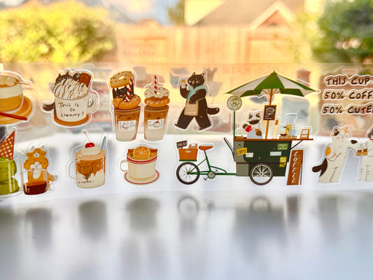 Xiami Studio - Coffee Stories | Kiss-cut | 6cm Tape | Release Paper | 5M