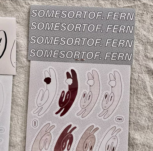 Somesortof.fern - Rabbit Tails | 2 Sheets Sticker