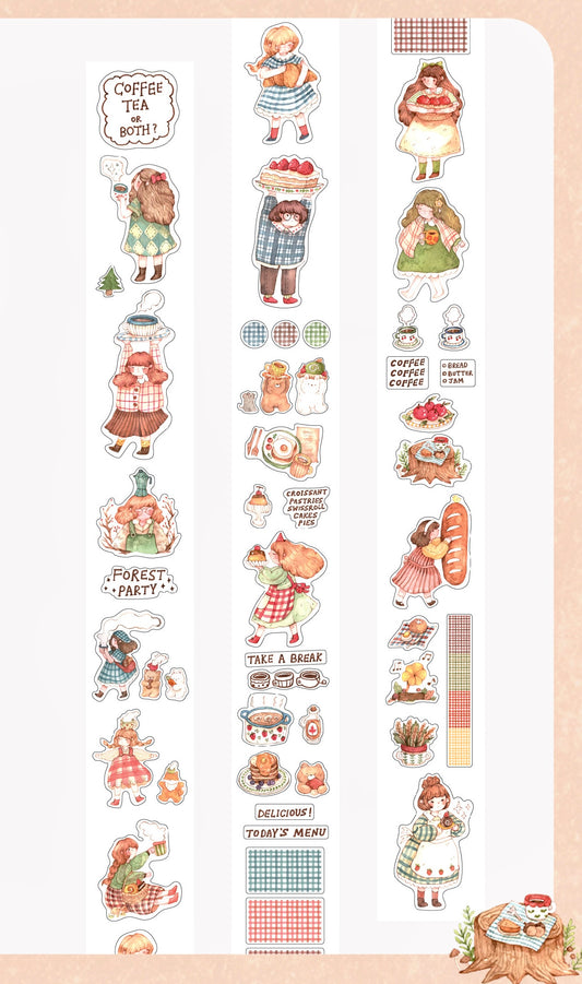 NEW! Sho Little Happiness - Forest Party | Kiss-cut | 4cm PET Tape | Release Paper | 5M