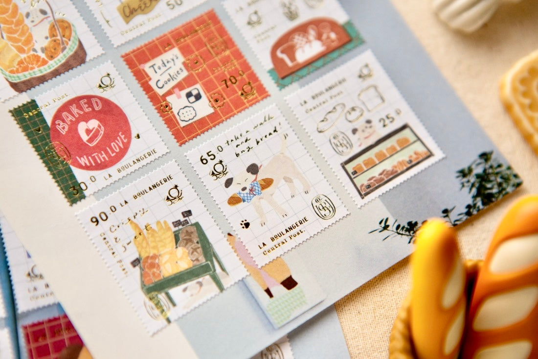 NEW! OURS - Bakery Cheers | Die Cut | 2 Sheets Stamp Sticker