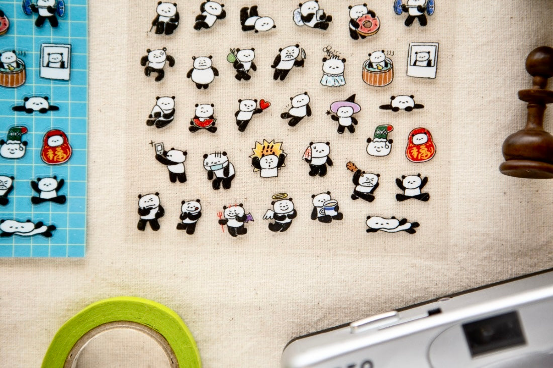 NEW! OURS - Panda!Panda! | Die Cut | PET Sticker
