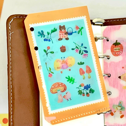 NEW! Lacreme - Forest | M5/ A7 Size | Hole-punched | Loose-Leaf Binder Pocket | Journaling Accessories