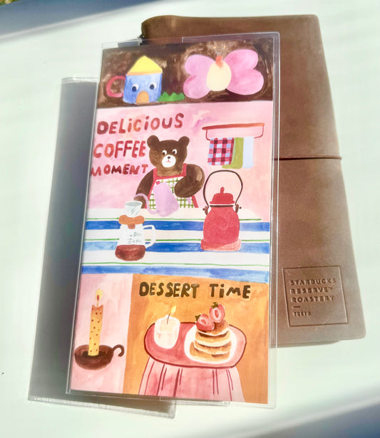 Lacreme - Delicious | Colorful Insert with Clear PVC Cover | 16 Sheet TN Refill | Standard Size | Journaling Accessories