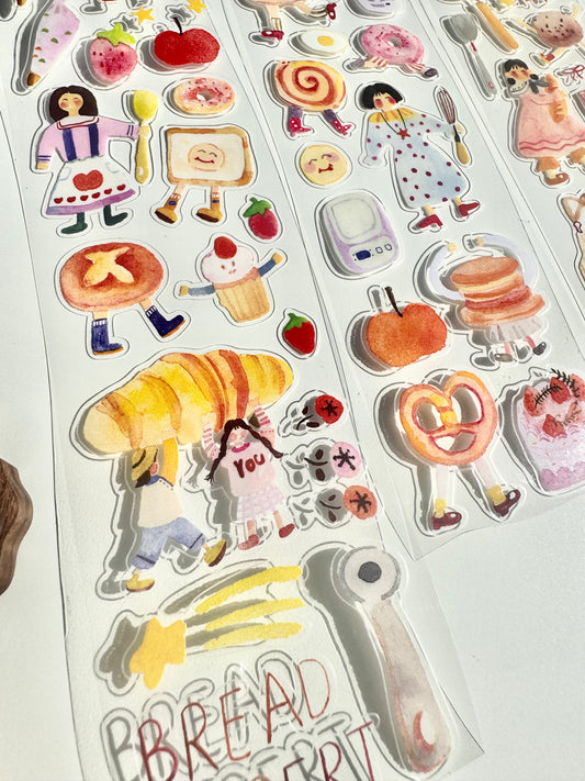 NEW! Lacreme - Bread | Kiss-cut | 5cm PET Tape |  Release Paper | 5M