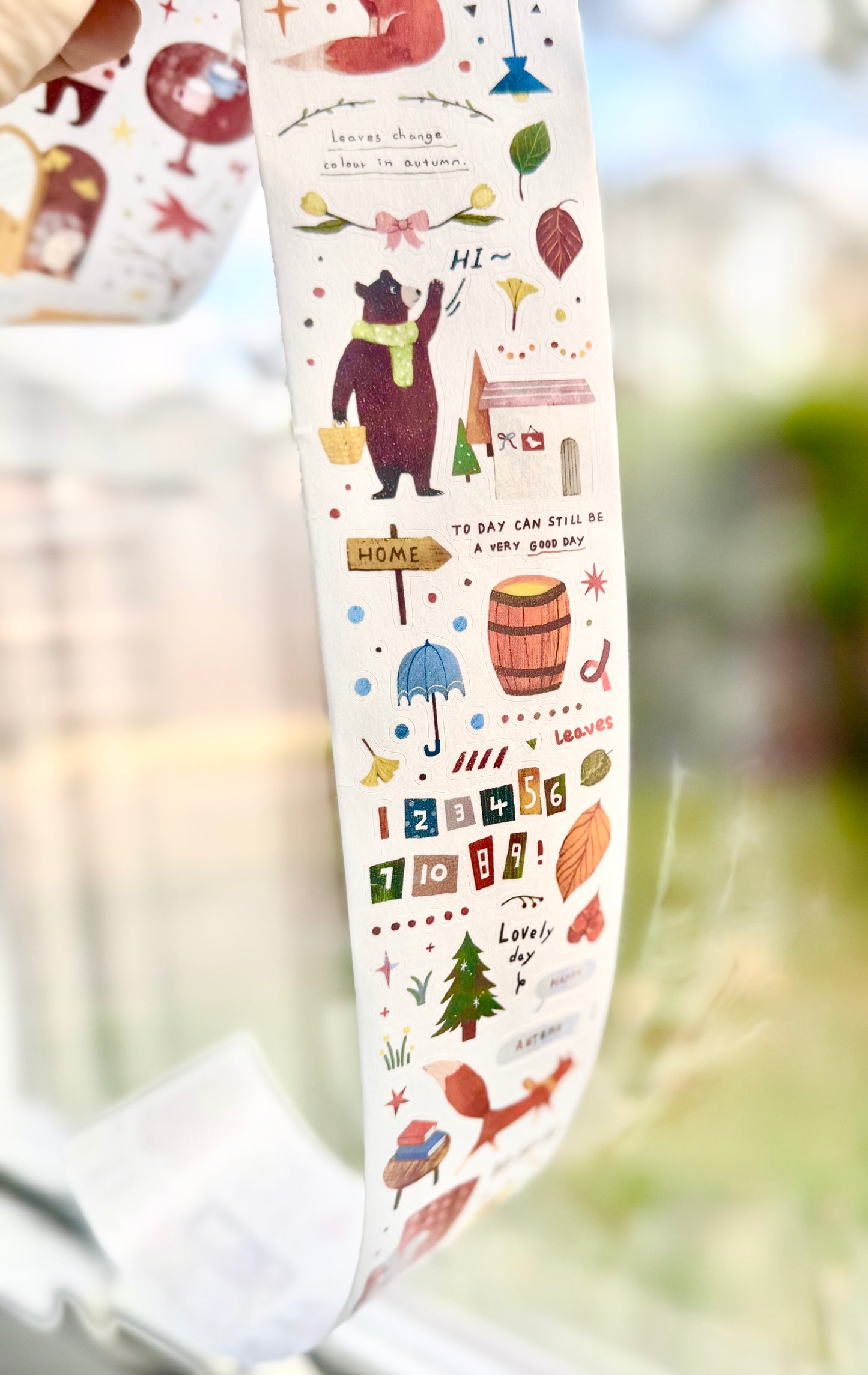 NEW! Lacreme - Autumn | Kiss-cut | 5cm Washi Tape | Release Paper | 5M