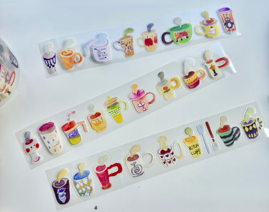 NEW! Lacreme - A Mug | Kiss-cut | 3.5cm PET Tape |  Release Paper | 5M