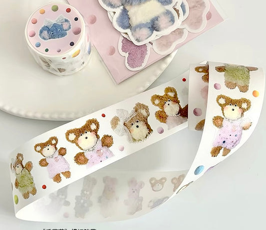 NEW! Princess Studio - Fluffy | Kiss-cut | 4cm Washi Tape | Release Paper | 5M