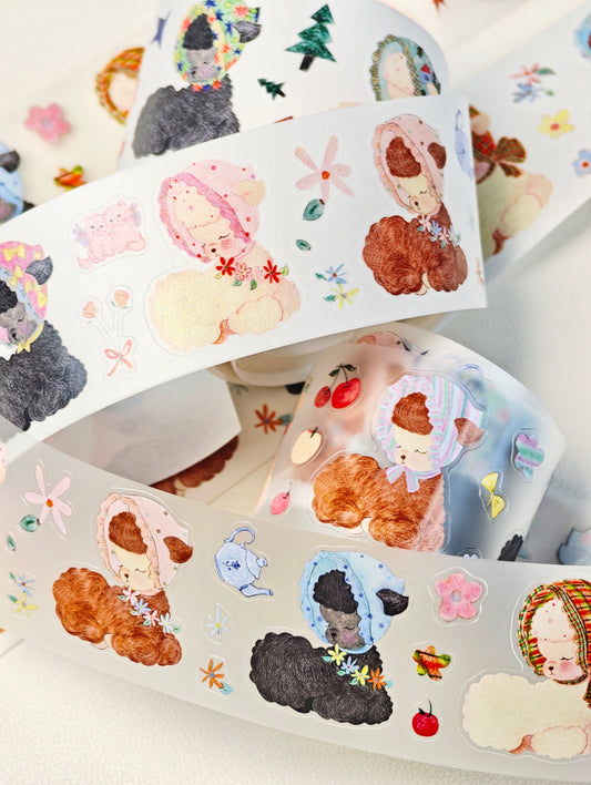 PUKAPUKA - Little Lamb's Nap | Kiss-cut | 4cm Tape | Release Paper | 5.2M