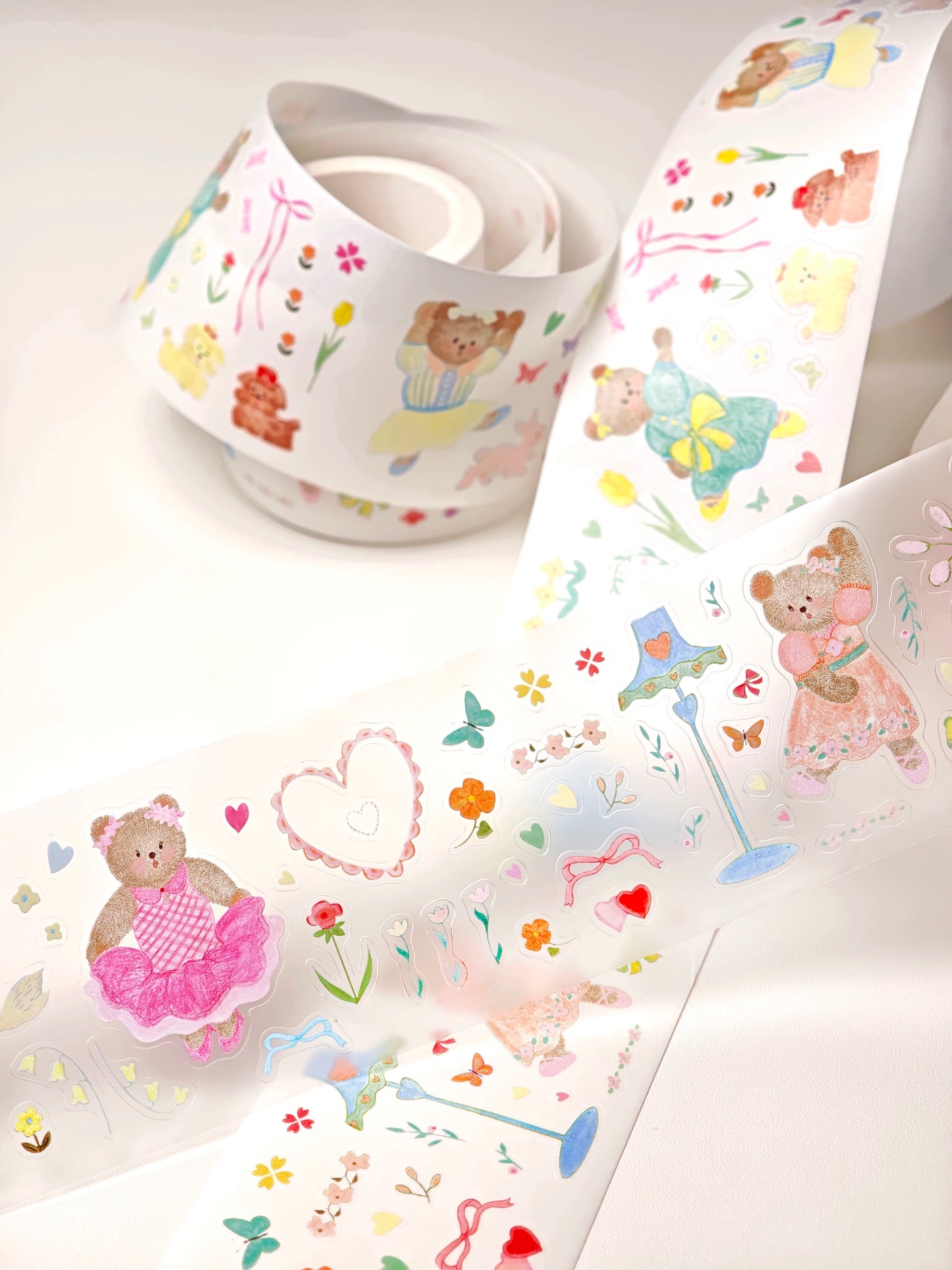 PUKAPUKA - Teddy's Waltz | Kiss-cut | 5cm Tape | Release Paper | 5.25M