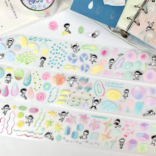 NEW! Molinta - Jump into the color | Kiss-cut | 4.5cm PET Tape | Release Paper | 5M