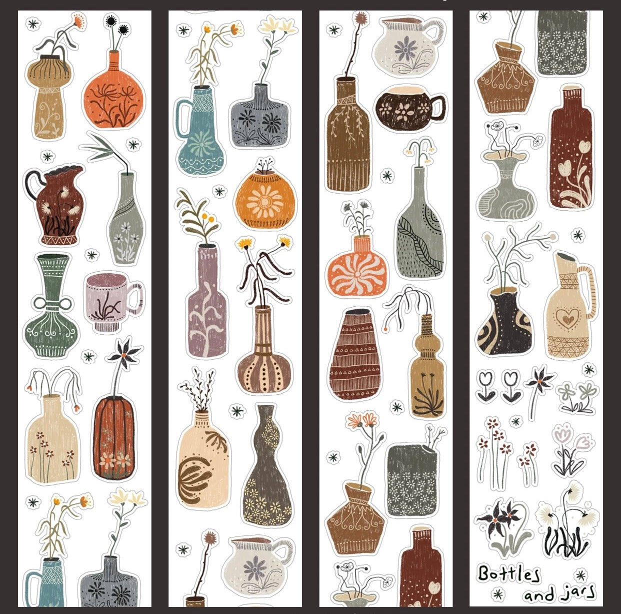 NEW! 37 Degree - Bottles and Jars | Kiss-cut | 5cm Tape | Release Paper | 5M