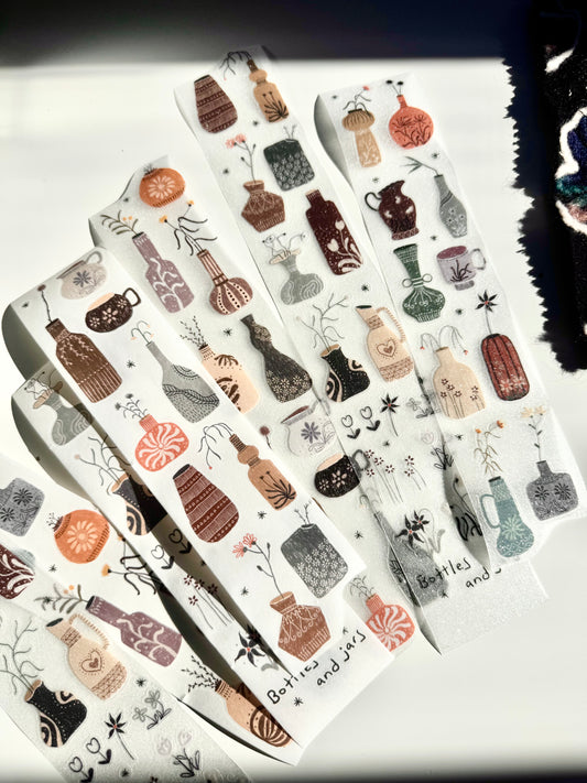 NEW! 37 Degree - Bottles and Jars | Kiss-cut | 5cm Tape | Release Paper | 5M