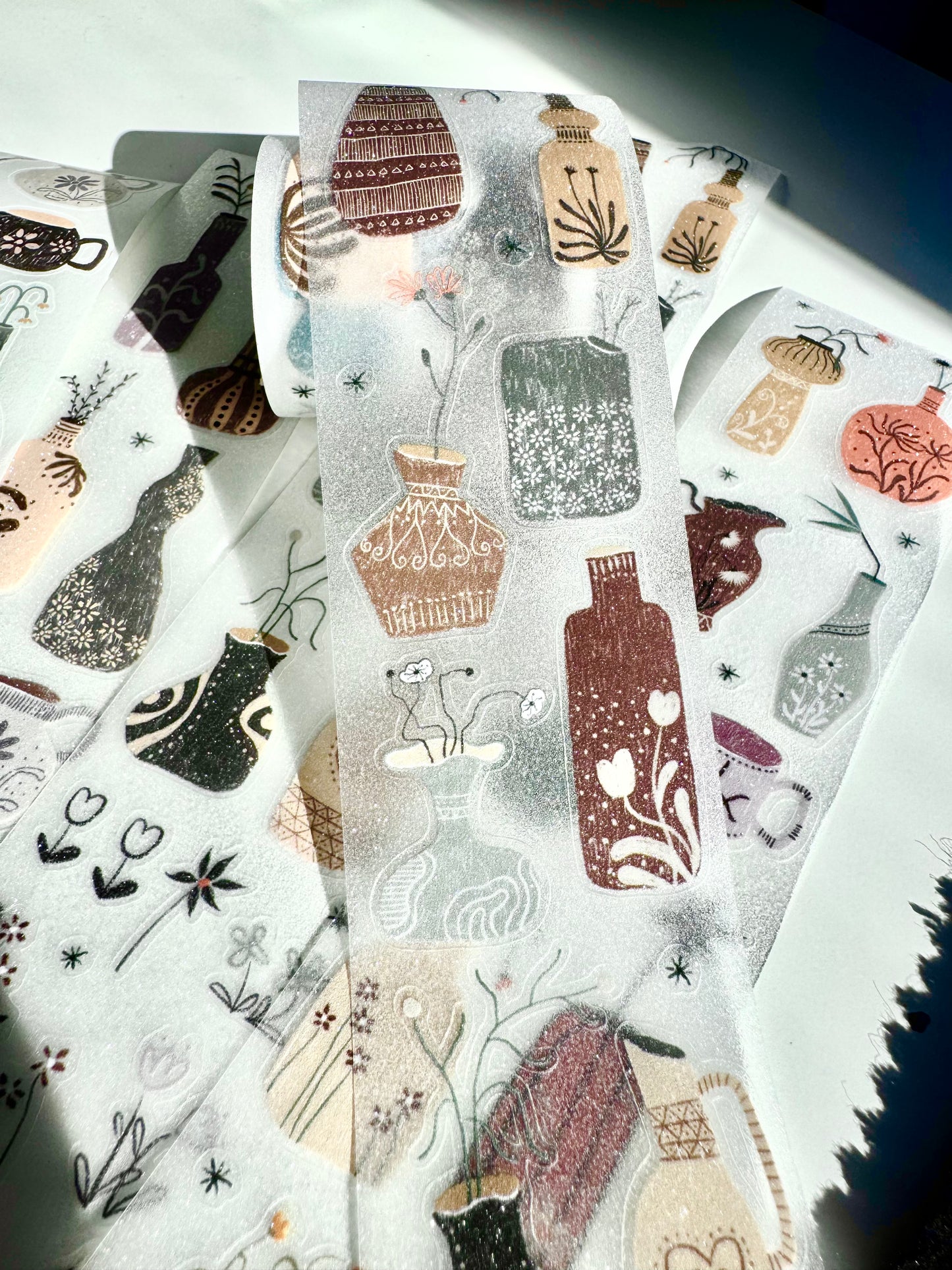 NEW! 37 Degree - Bottles and Jars | Kiss-cut | 5cm Tape | Release Paper | 5M