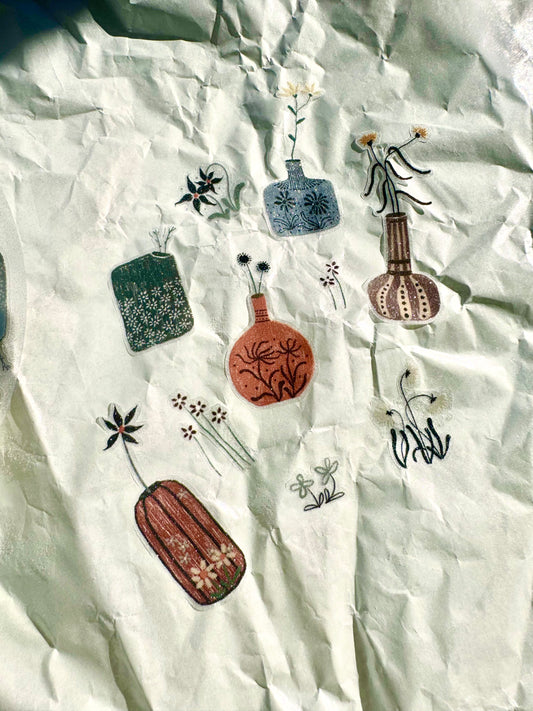 NEW! 37 Degree - Bottles and Jars | Kiss-cut | 5cm Tape | Release Paper | 5M