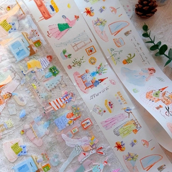 COMING SOON! Lynn Illustration - | Kiss-cut Tape |  Release Paper | 5M ( November )