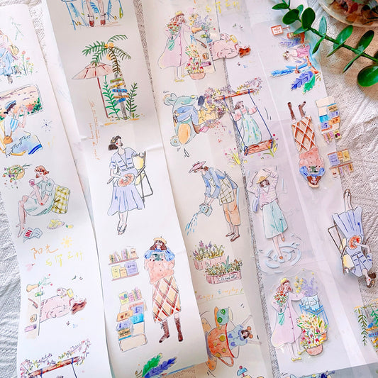 COMING SOON! Lynn Illustration - | Kiss-cut Tape |  Release Paper | 5M ( November )