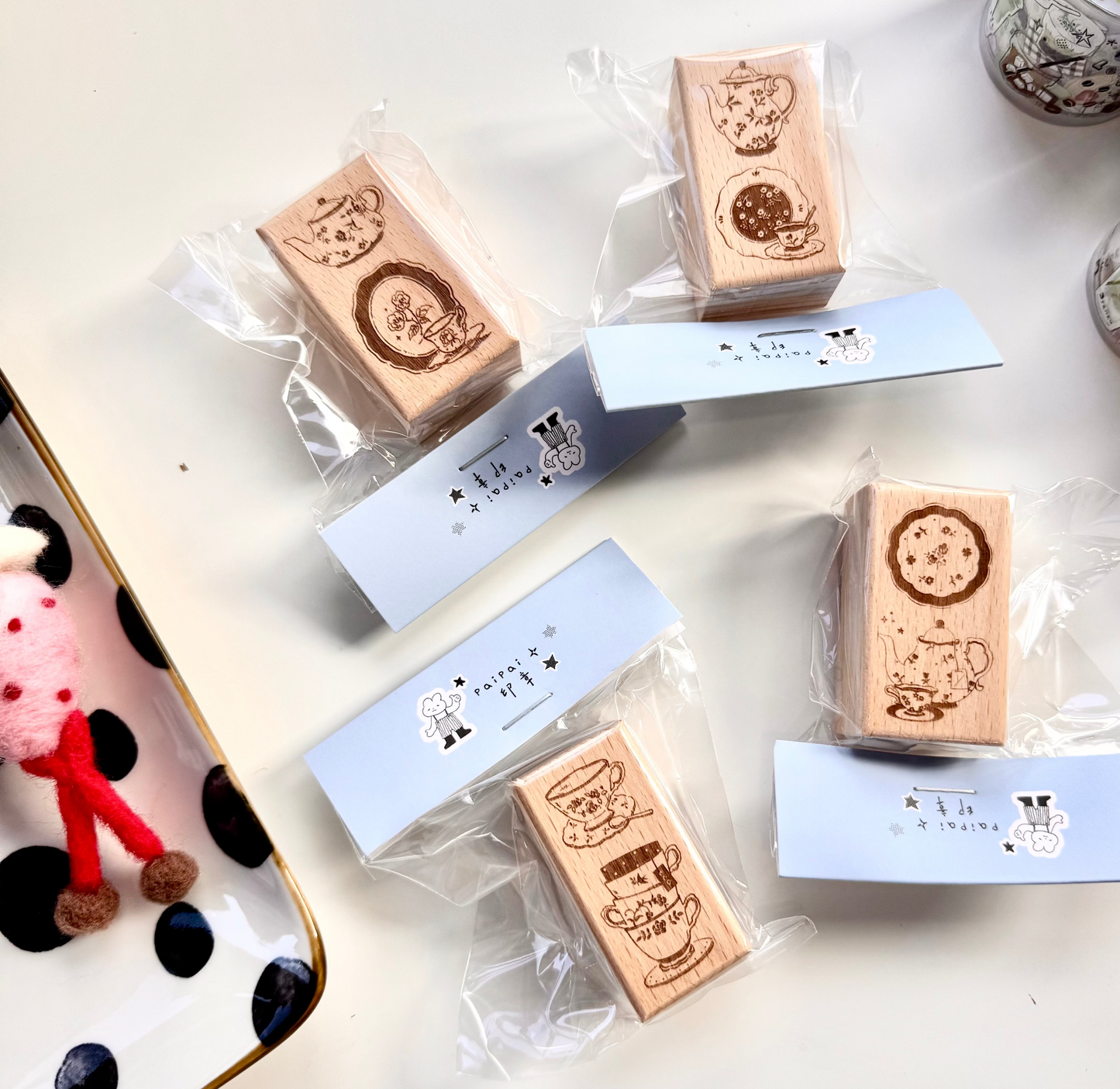 Paipai Studio - Vintage Tea Set | Rubber Stamps
