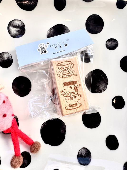 Paipai Studio - Vintage Tea Set | Rubber Stamps