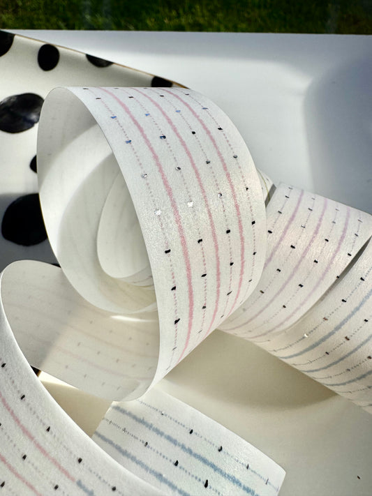 Princess Studio - Pinstripe | Silver Foil | 3cm Washi Tape | Release Paper | 5.1M