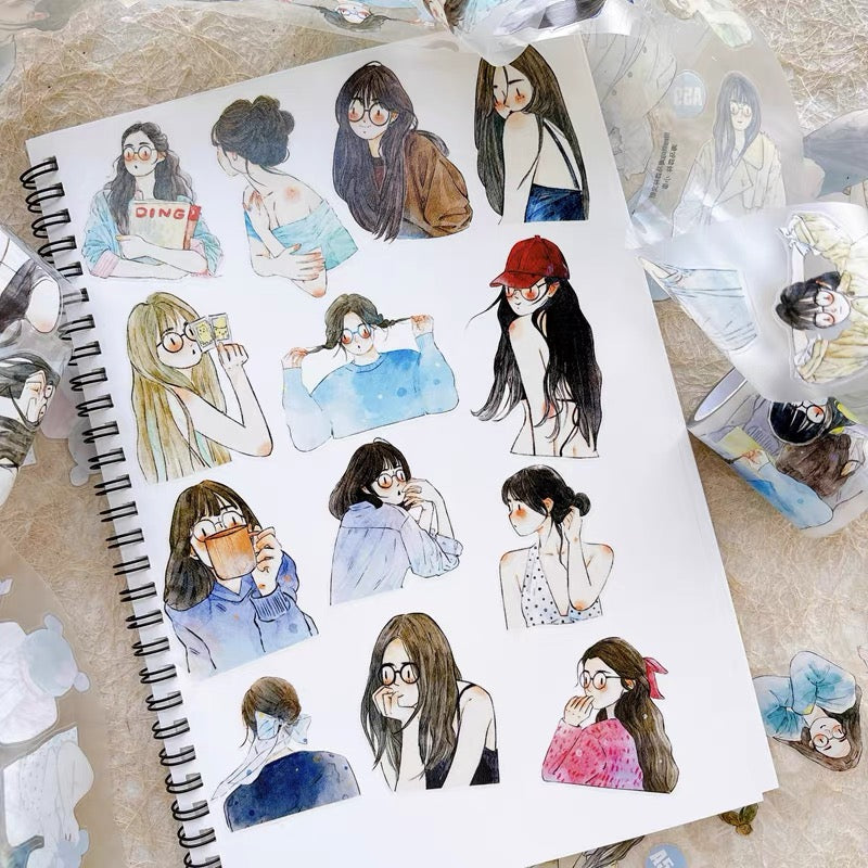 NEW! DingDing - A59 Little Figures | Kiss-cut | 5cm PET Tape | Release Paper | 5M