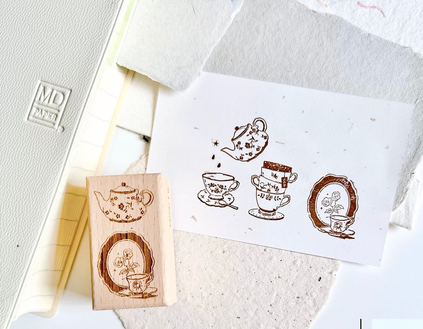 Paipai Studio - Vintage Tea Set | Rubber Stamps