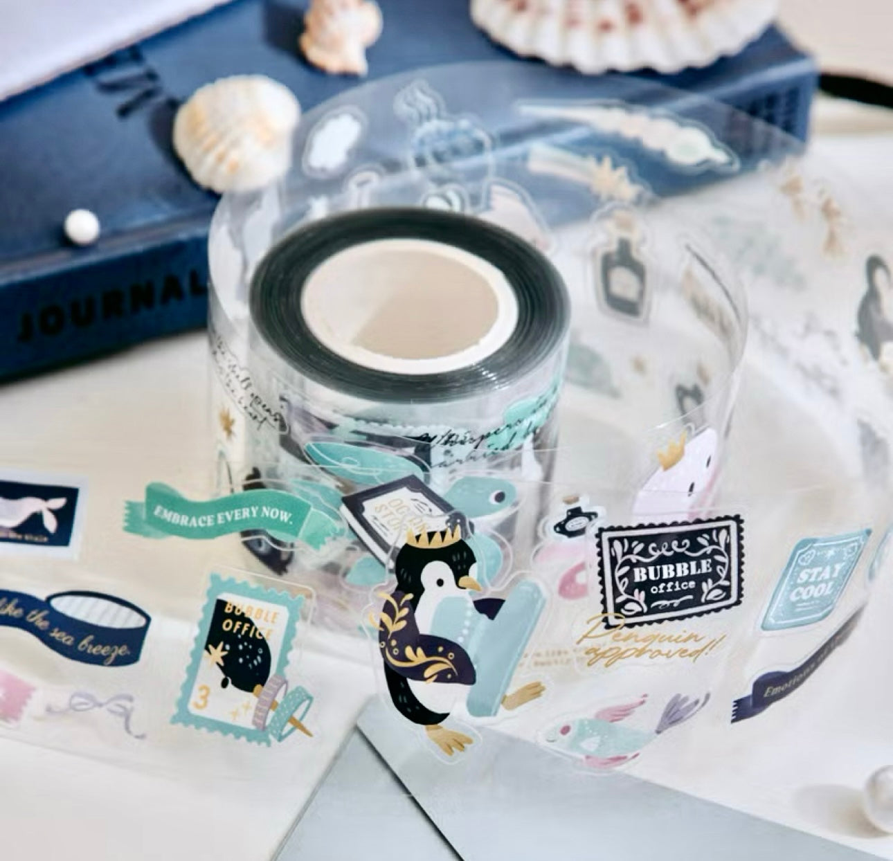 NEW! wwiinngg - Bubble Office | Kiss-cut | 4.5cm PET Tape |  Release Paper | 10M