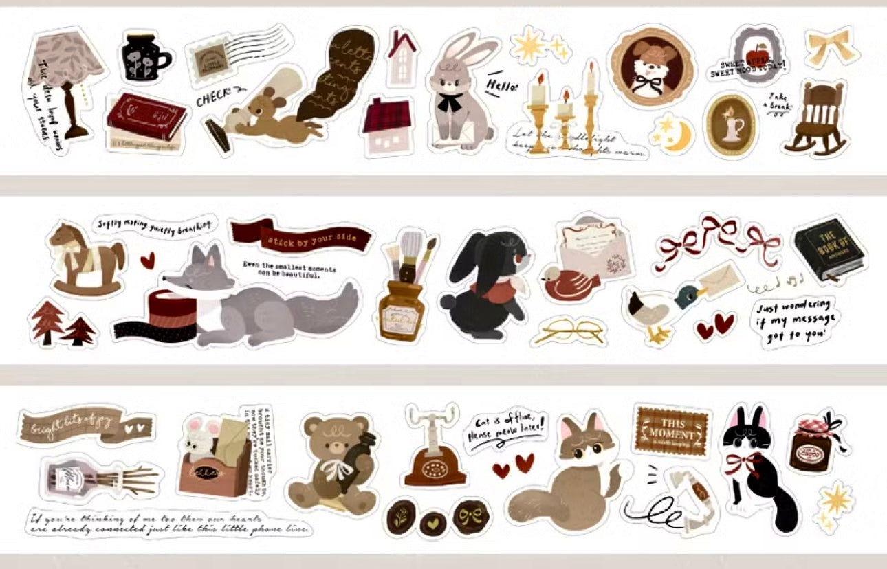 NEW! wwiinngg - Deskside Stories | Kiss-cut | 4.5cm PET Tape | Release Paper | 10M