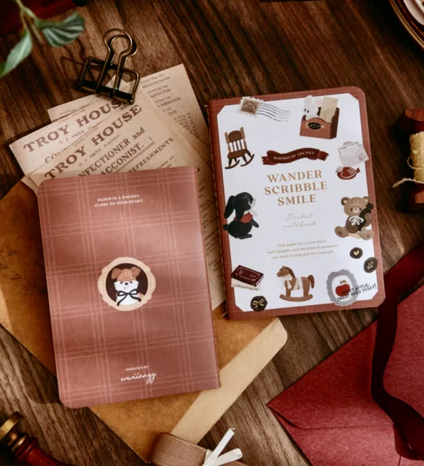 NEW! wwiinngg - 32p Thread-bound Notebooks | Passport Size | Blank Inner Pages | Planner | Journaling Accessories