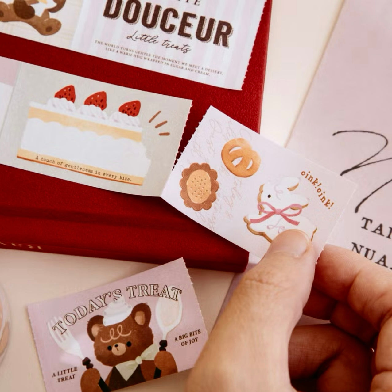 NEW! wwiinngg - Little Treats | 3cm Sticker Memo Roll | NO Release Paper | 5M