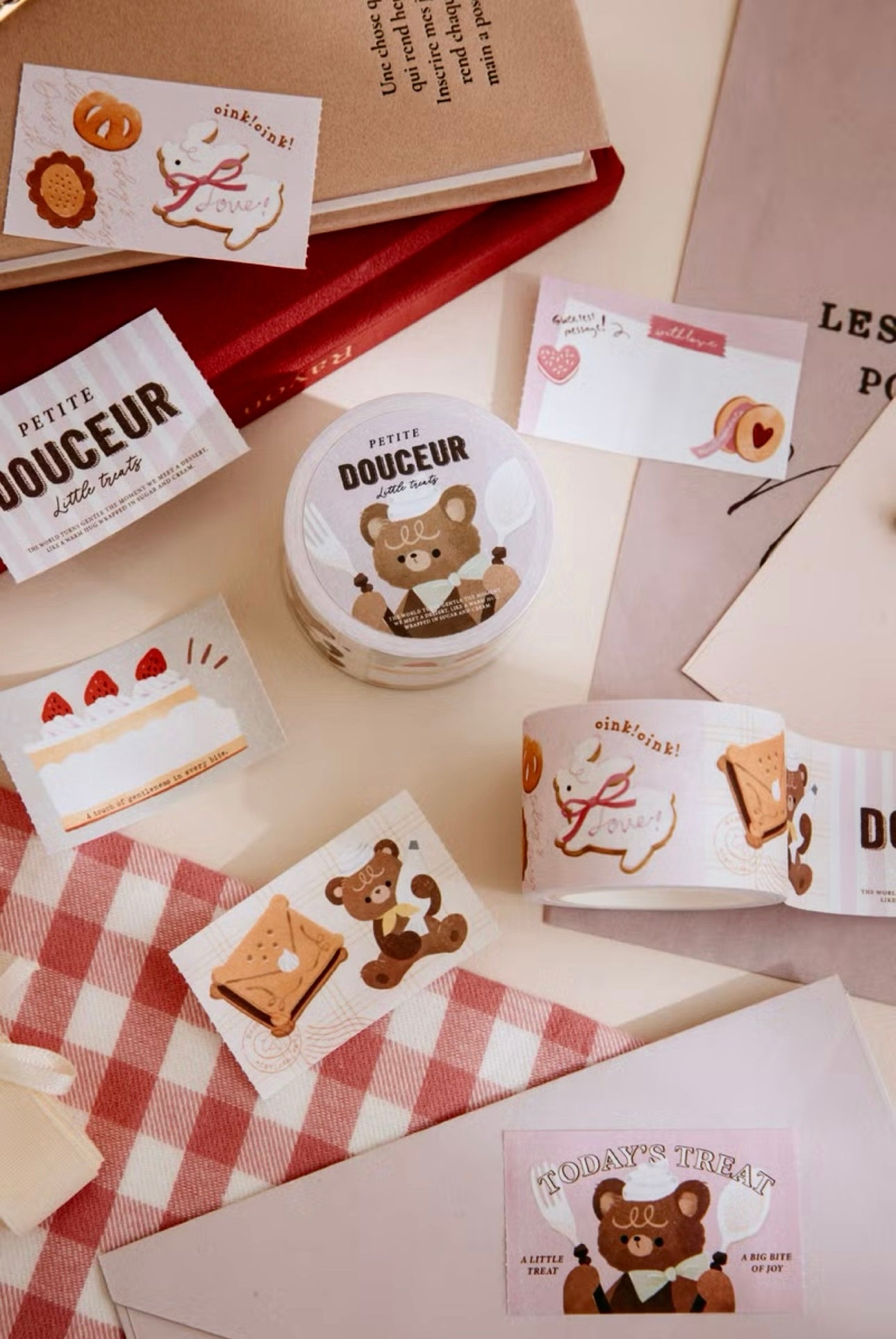 NEW! wwiinngg - Little Treats | 3cm Sticker Memo Roll | NO Release Paper | 5M