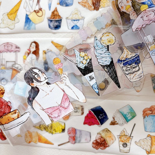 NEW! DingDing - A65 Ice Cream | Kiss-cut | 6cm Tape | Release Paper | 5M