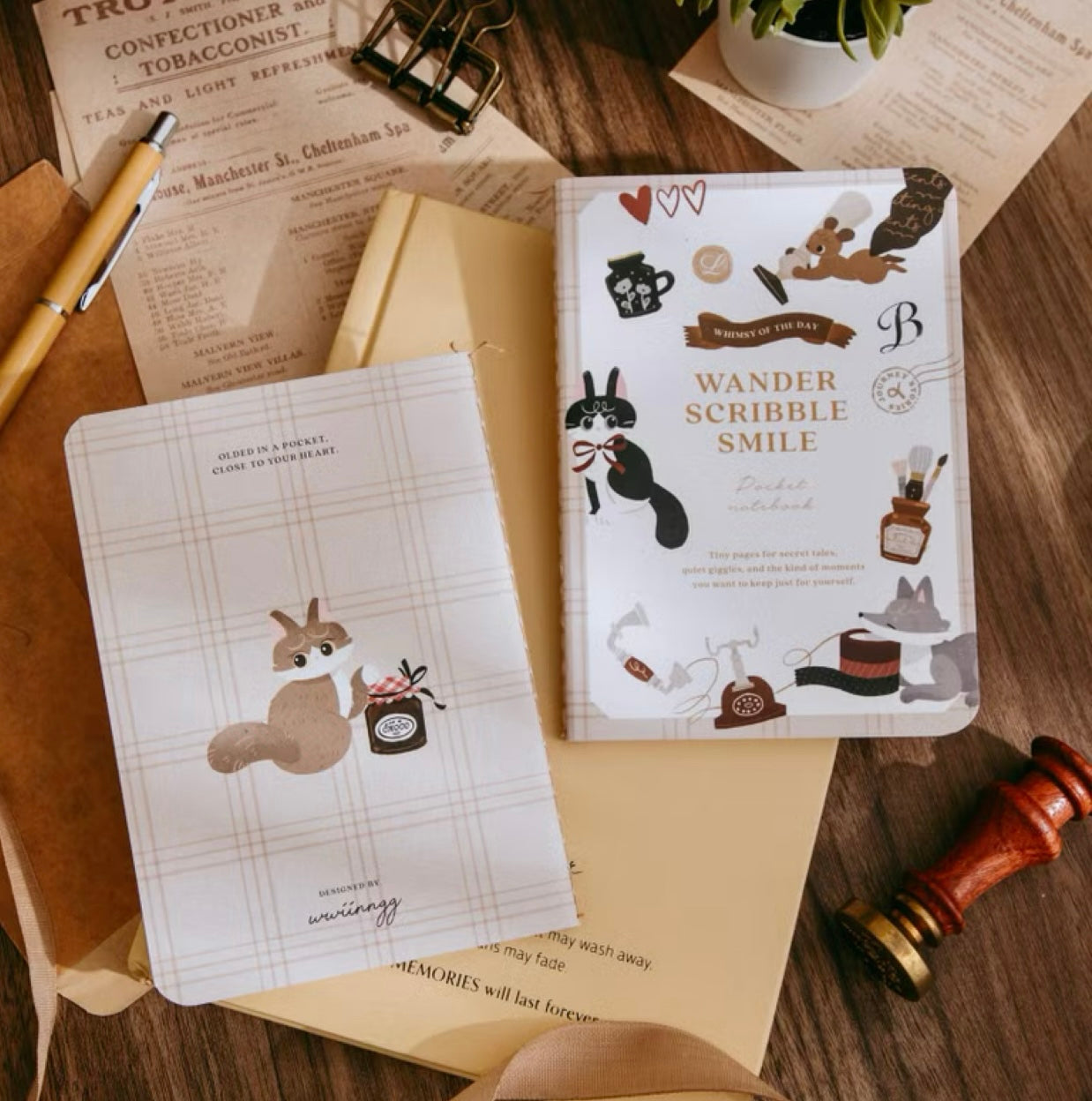 NEW! wwiinngg - 32p Thread-bound Notebooks | Passport Size | Blank Inner Pages | Planner | Journaling Accessories