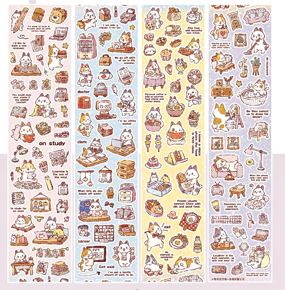 NEW! Bucci Family - Bunny Loves Life | Kiss-cut | 6cm Synthetic Paper Tape | Release Paper | 5M