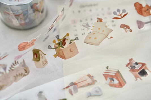 NEW! Ivy Snow - on the Desk | Kiss-cut | 3.5cm PET Tape | Release Paper