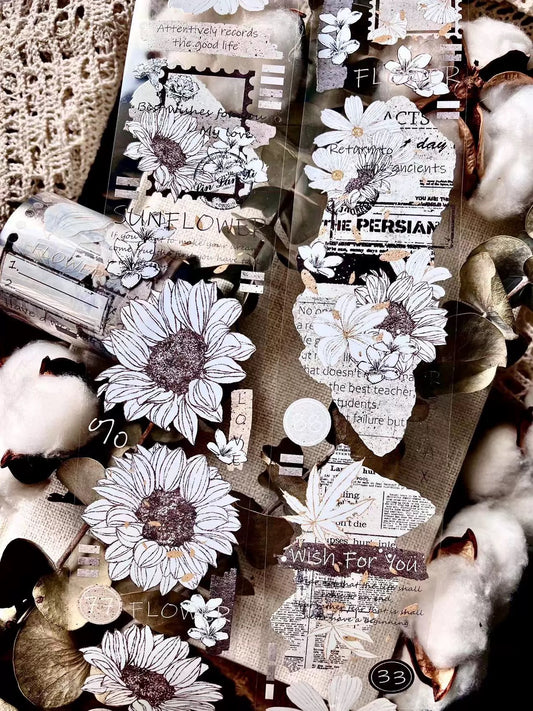 LLX - Sunflower | 5cm PET Tape |  Release Paper | 5M