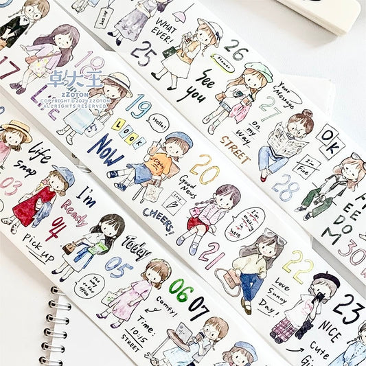 Molinta - Life Snap | 6cm Kiss-cut Washi Tape | Release Paper | 5M