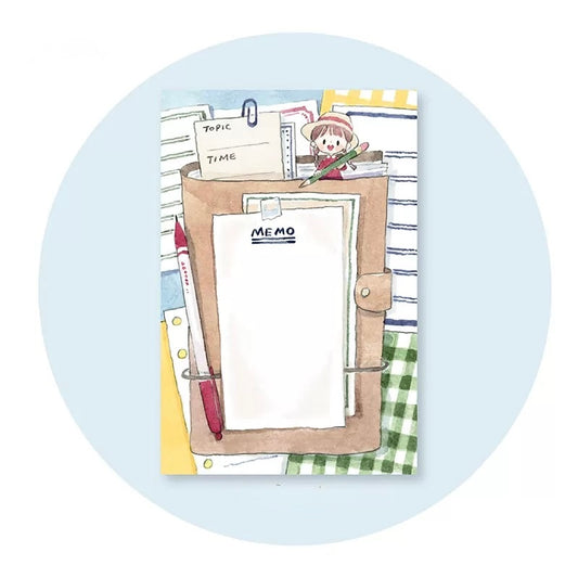 Molinta - Notebook | A7 Size | 50pcs Memo Pad | Ephemera Paper