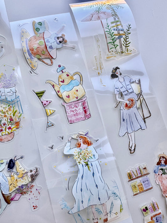 NEW! Lynn Illustration - The Sunlight and You | Kiss-cut | 6cm Tape | Release Paper | 5M